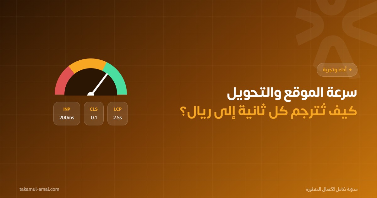 سرعة الموقع والتحويل: كيف تُترجم كل ثانية إلى ريال؟